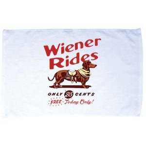 Wiener Rides Free Today Only Funny Wiener Dog Microfiber Hand Towel