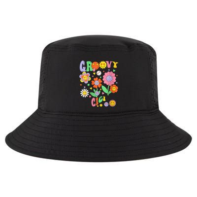 Womens Retro Groovy Cici Groovy Birthday Party Matching Family Cool Comfort Performance Bucket Hat