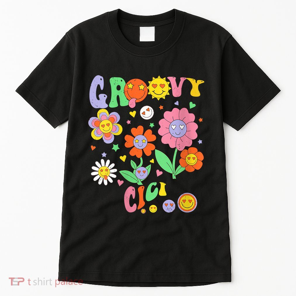 Womens Retro Groovy Cici Groovy Birthday Party Matching Family Tall T-Shirt