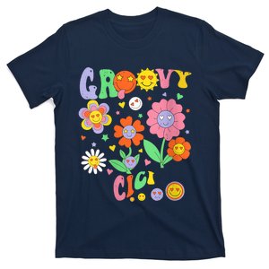 Womens Retro Groovy Cici Groovy Birthday Party Matching Family T-Shirt