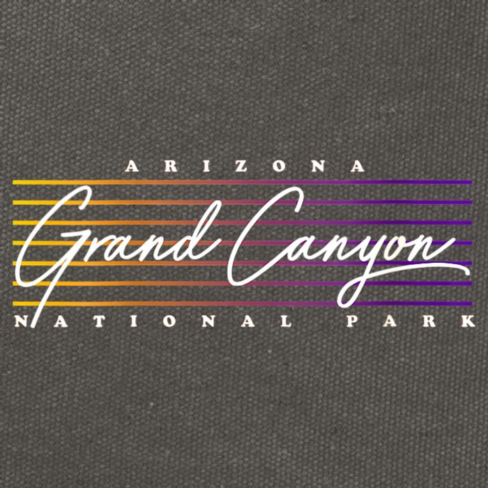 Retro Grand Canyon National Park Cotton Canvas Backpack