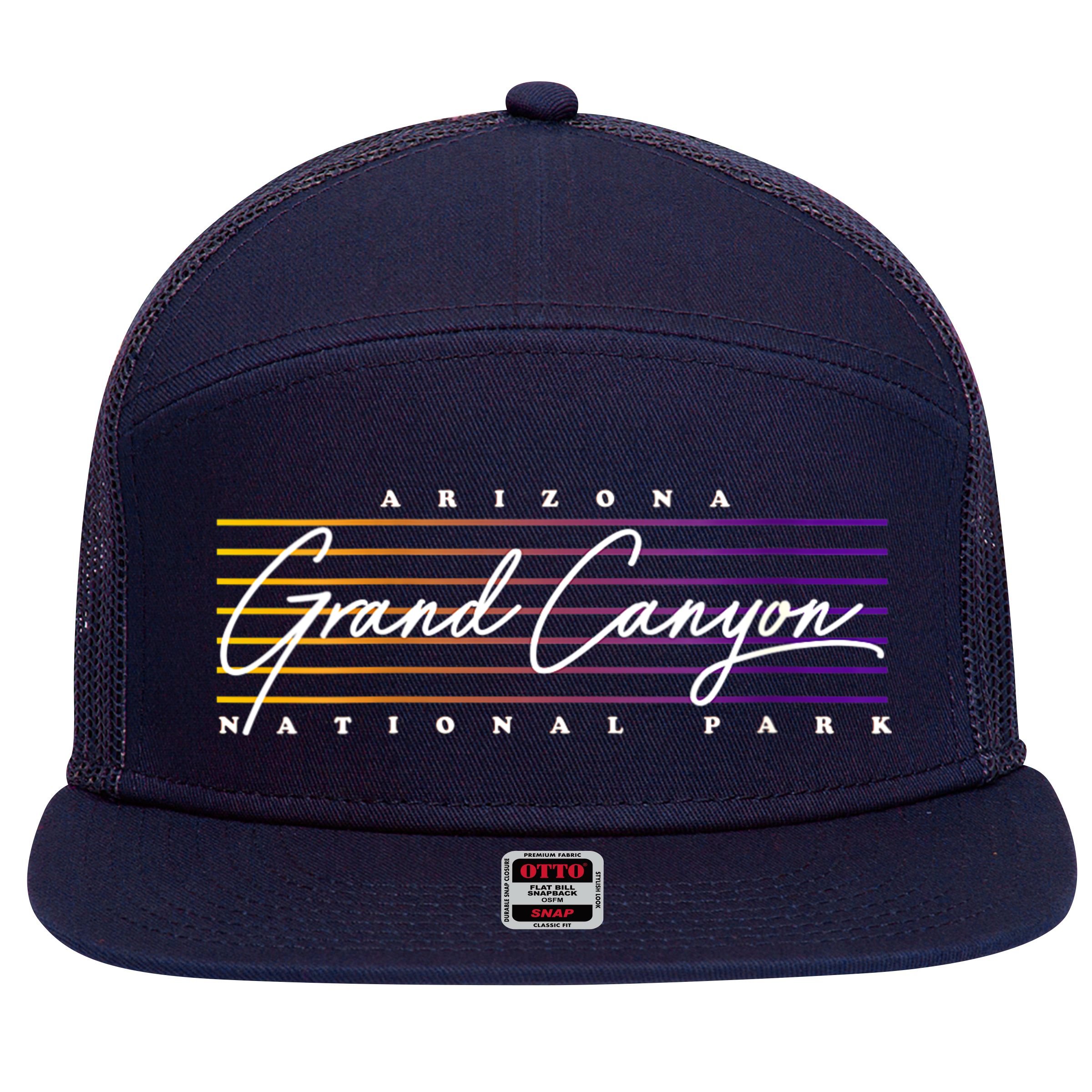 Retro Grand Canyon National Park 7 Panel Mesh Trucker Snapback Hat