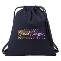 Retro Grand Canyon National Park Drawstring Bag