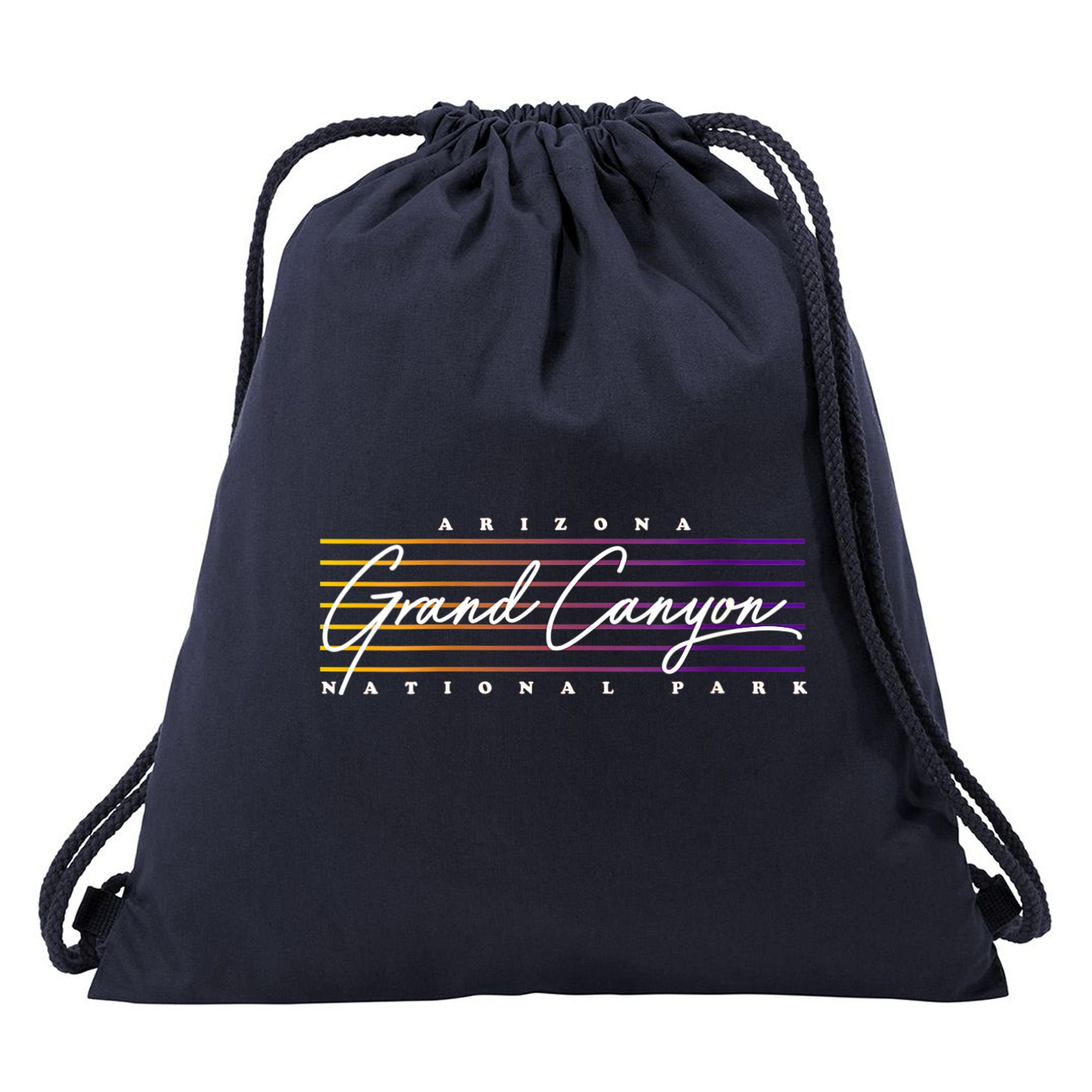 Retro Grand Canyon National Park Drawstring Bag