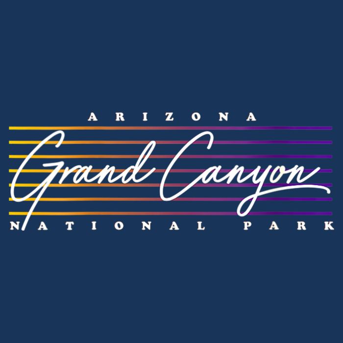 Retro Grand Canyon National Park Drawstring Bag