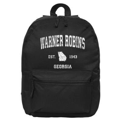 Warner Robins Georgia Ga Vintage Sports 16 in Basic Backpack