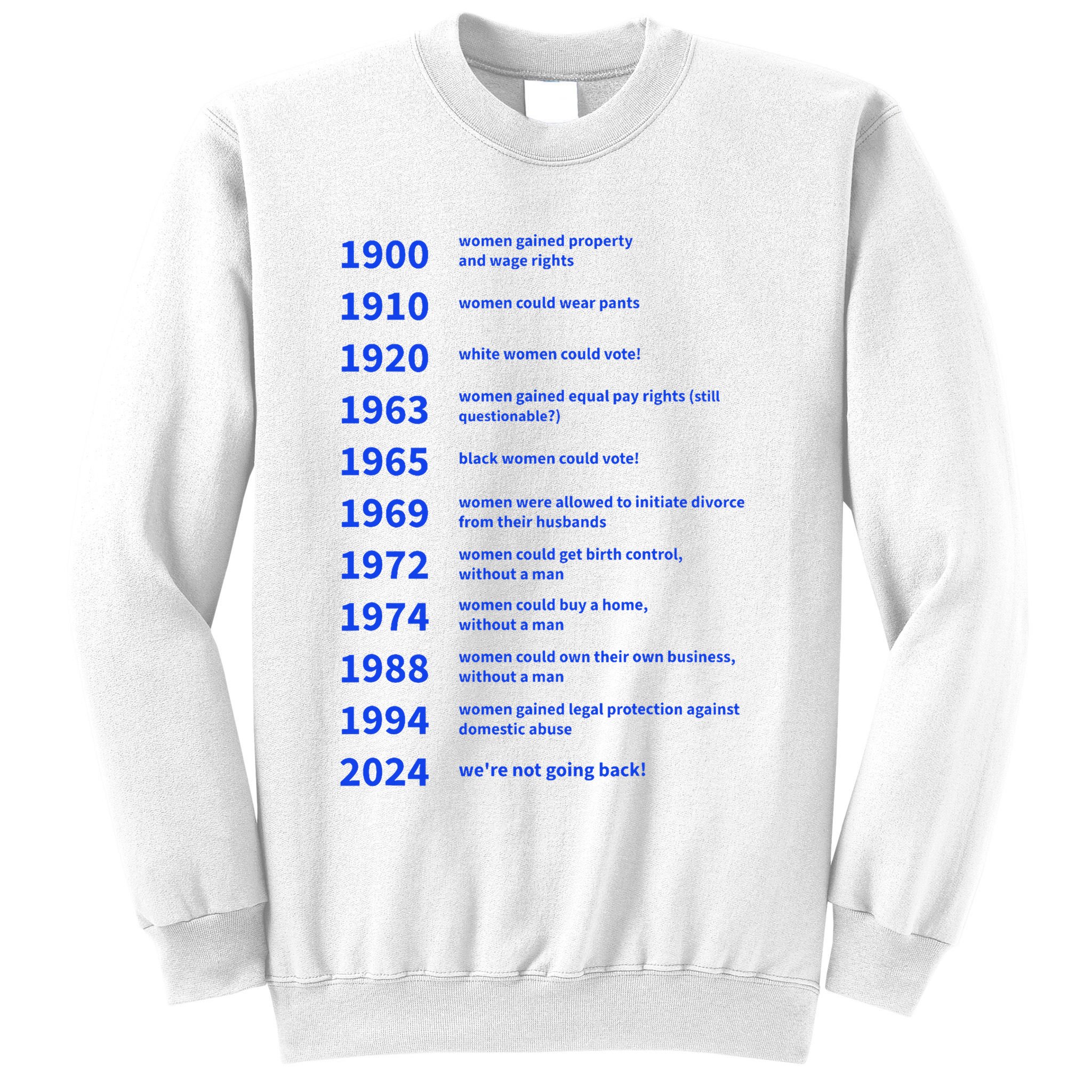 Women Rights Gained By Date Motivation Sweatshirt