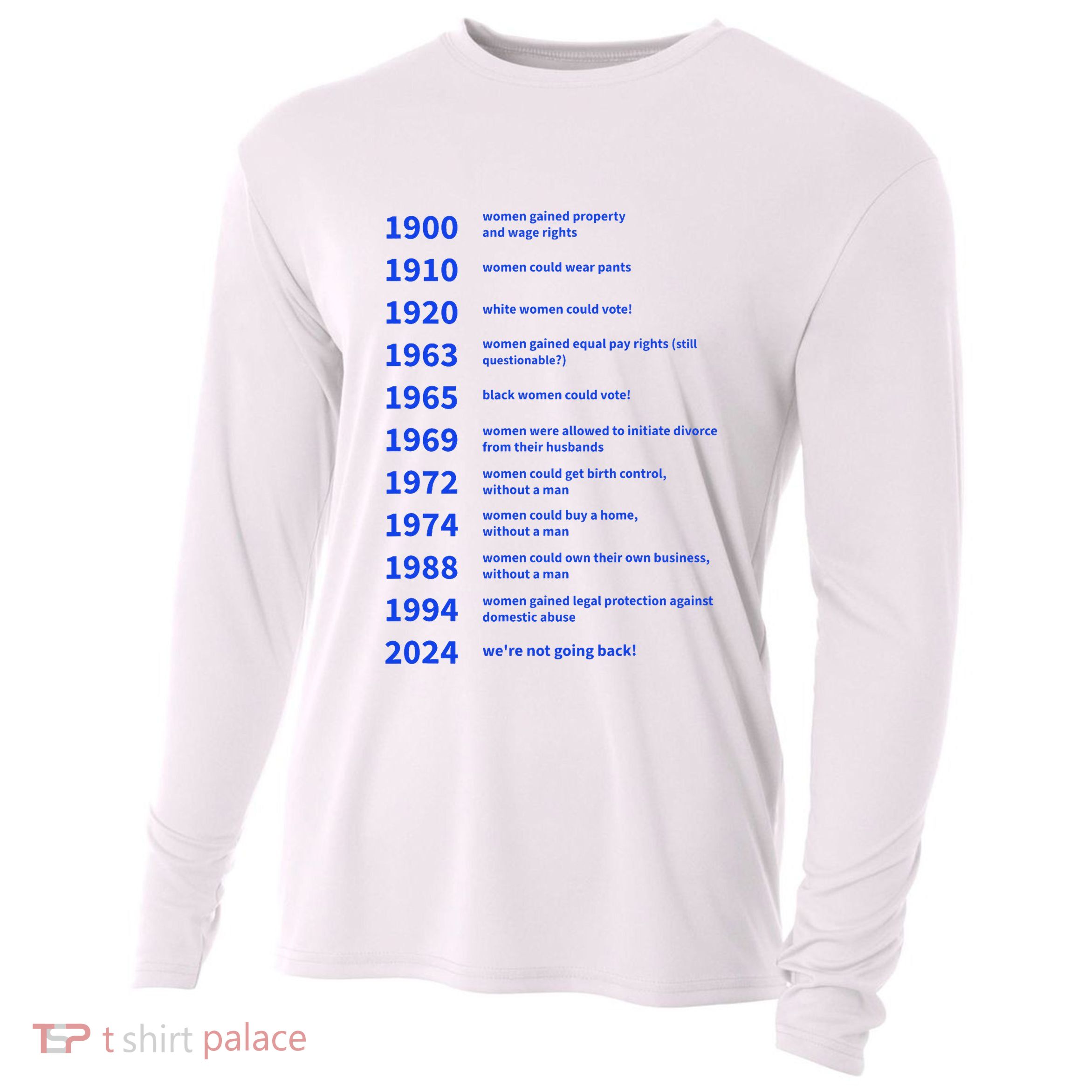 Women Rights Gained By Date Motivation Cooling Performance Long Sleeve Crew