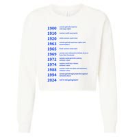Women Rights Gained By Date Motivation Cropped Pullover Crew