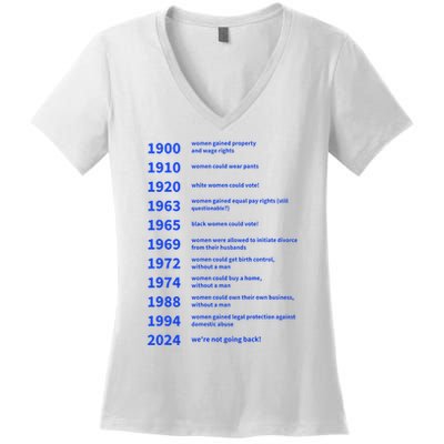 Women Rights Gained By Date Motivation Women's V-Neck T-Shirt