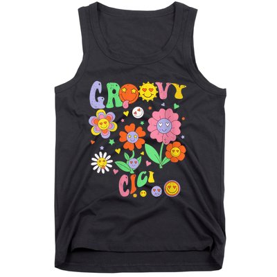 Wo Retro Groovy Cici Groovy Birthday Party Matching Family Tank Top