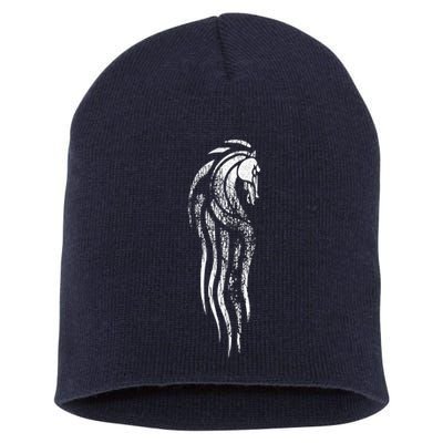 Worn Rohan Horse Short Acrylic Beanie