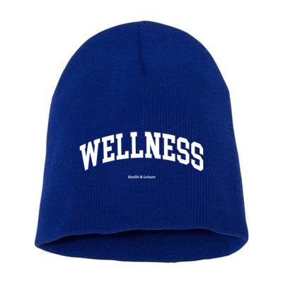 Wellness Retro Health Club Sporty 90s Athleisure Aesthetic Meaningful Gift Short Acrylic Beanie