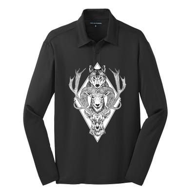 Wolf Ram Hart Silk Touch Performance Long Sleeve Polo