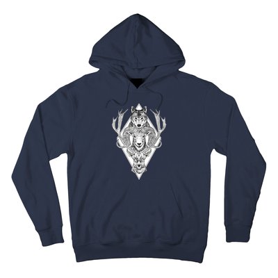 Wolf Ram Hart Hoodie