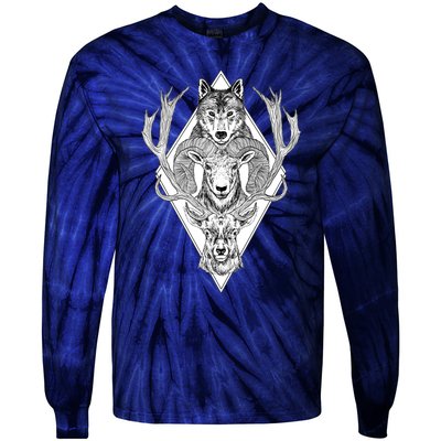 Wolf Ram Hart Tie-Dye Long Sleeve Shirt