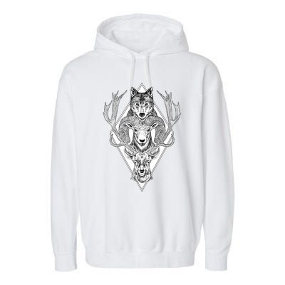 Wolf Ram Hart Garment-Dyed Fleece Hoodie