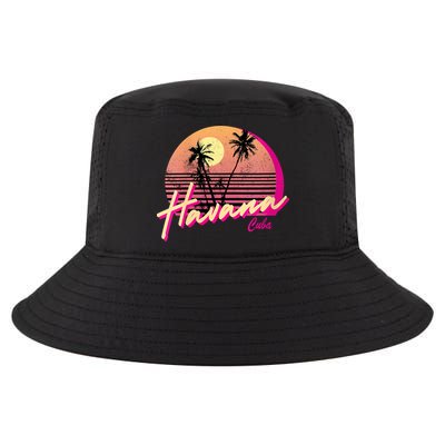 Womens Retro Havana Cuba California Beach Sunset Cool Comfort Performance Bucket Hat