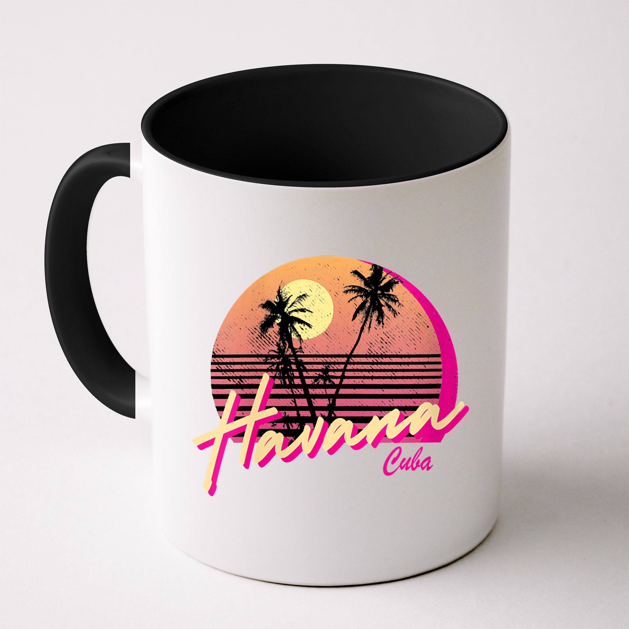 Womens Retro Havana Cuba California Beach Sunset Mug