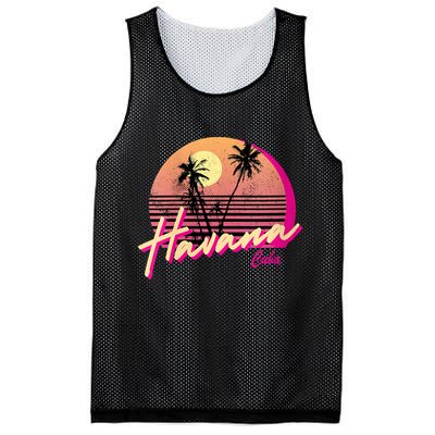 Womens Retro Havana Cuba California Beach Sunset Mesh Reversible Basketball Jersey Tank