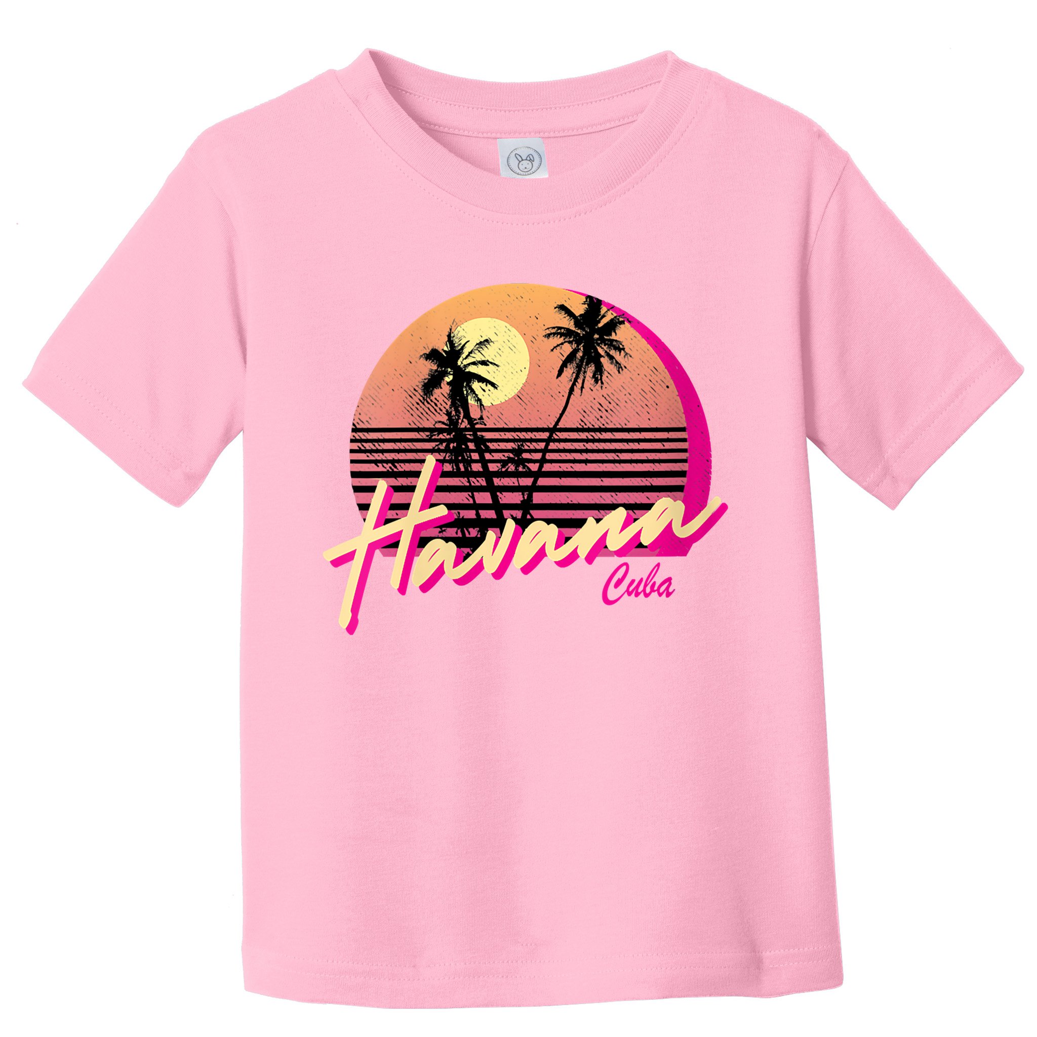 Womens Retro Havana Cuba California Beach Sunset Toddler T-Shirt