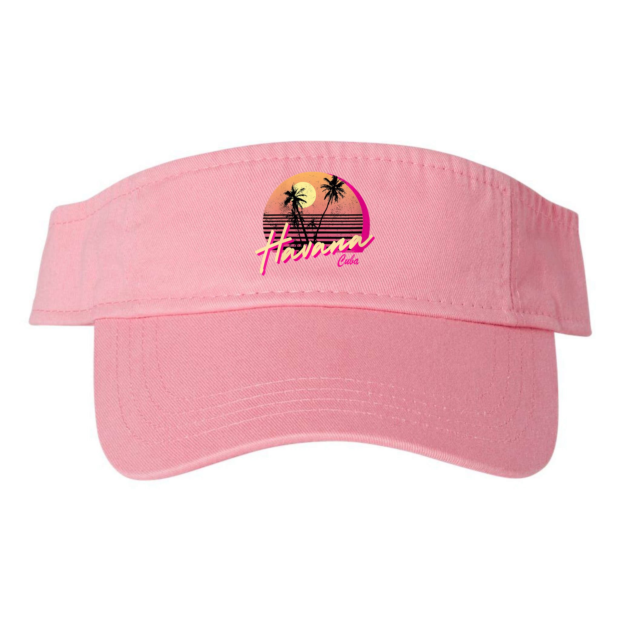 Womens Retro Havana Cuba California Beach Sunset Visor