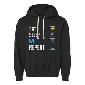 Wifi Router Internet Password Quotes Computer Wlan Garment-Dyed Fleece Hoodie