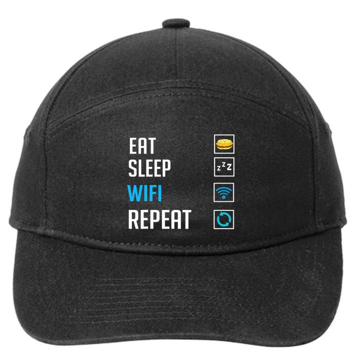 Wifi Router Internet Password Quotes Computer Wlan 7-Panel Snapback Hat