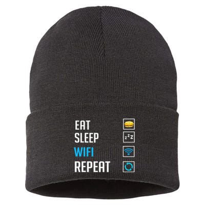 Wifi Router Internet Password Quotes Computer Wlan Sustainable Knit Beanie