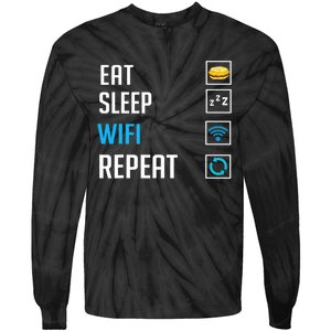 Wifi Router Internet Password Quotes Computer Wlan Tie-Dye Long Sleeve Shirt