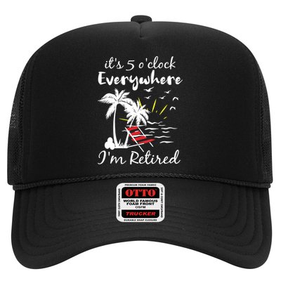 Womens Retirement It's 5 O'Clock Everywhere I'm Retired Summer Hat