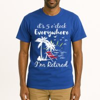 Womens Retirement It's 5 O'Clock Everywhere I'm Retired Summer Tall T-Shirt