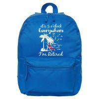 Womens Retirement It's 5 O'Clock Everywhere I'm Retired Summer 16 in Basic Backpack