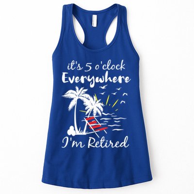 Womens Retirement It's 5 O'Clock Everywhere I'm Retired Summer Womens Tank Top