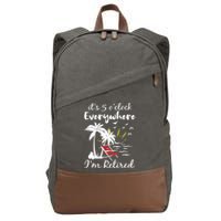 Womens Retirement It's 5 O'Clock Everywhere I'm Retired Summer Cotton Canvas Backpack