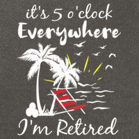 Womens Retirement It's 5 O'Clock Everywhere I'm Retired Summer Cotton Canvas Backpack