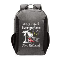 Womens Retirement It's 5 O'Clock Everywhere I'm Retired Summer Vector Backpack