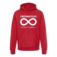 Wear Red Instead Acceptance Of Autism Autistic Premium Hoodie