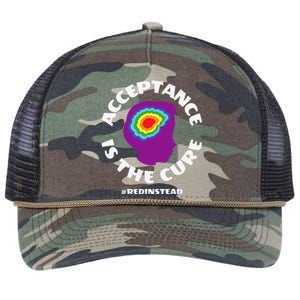 Wear Red Instead In April For REDinstead Autism Awareness Retro Rope Trucker Hat Cap