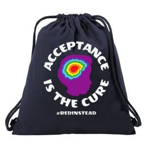 Wear Red Instead In April For REDinstead Autism Awareness Drawstring Bag