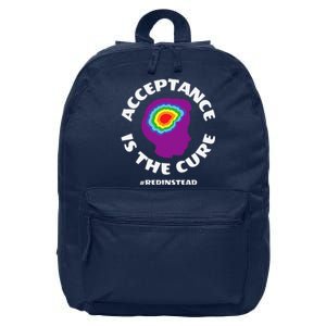 Wear Red Instead In April For REDinstead Autism Awareness 16 in Basic Backpack