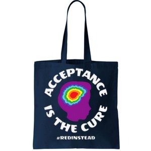 Wear Red Instead In April For REDinstead Autism Awareness Tote Bag