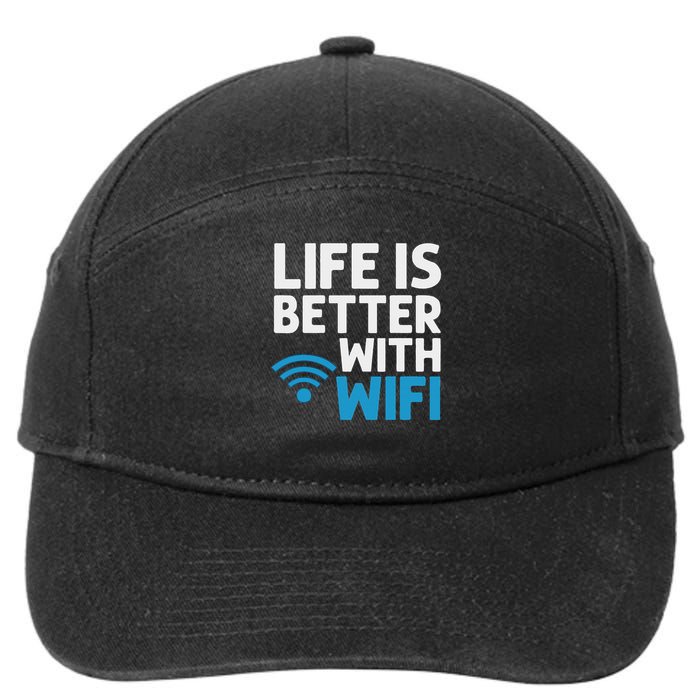 Wifi Router Internet Password Quotes Computer Wlan 7-Panel Snapback Hat