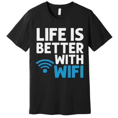 Wifi Router Internet Password Quotes Computer Wlan Premium T-Shirt