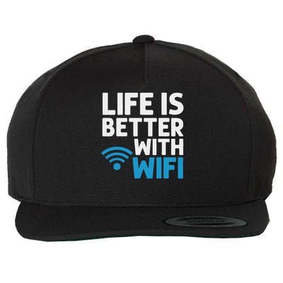 Wifi Router Internet Password Quotes Computer Wlan Wool Snapback Cap