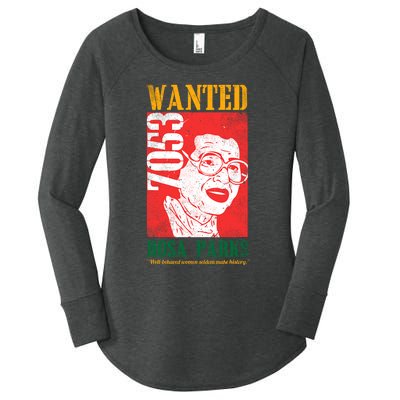 Wanted Rosa Inspirational Black History Month Gift Women's Perfect Tri Tunic Long Sleeve Shirt