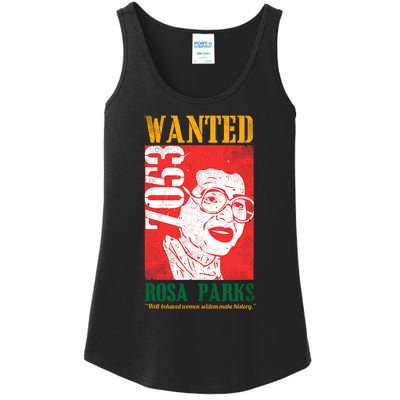 Wanted Rosa Inspirational Black History Month Gift Ladies Essential Tank