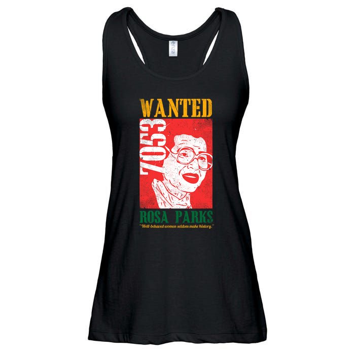 Wanted Rosa Inspirational Black History Month Gift Ladies Essential Flowy Tank