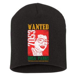 Wanted Rosa Inspirational Black History Month Gift Short Acrylic Beanie