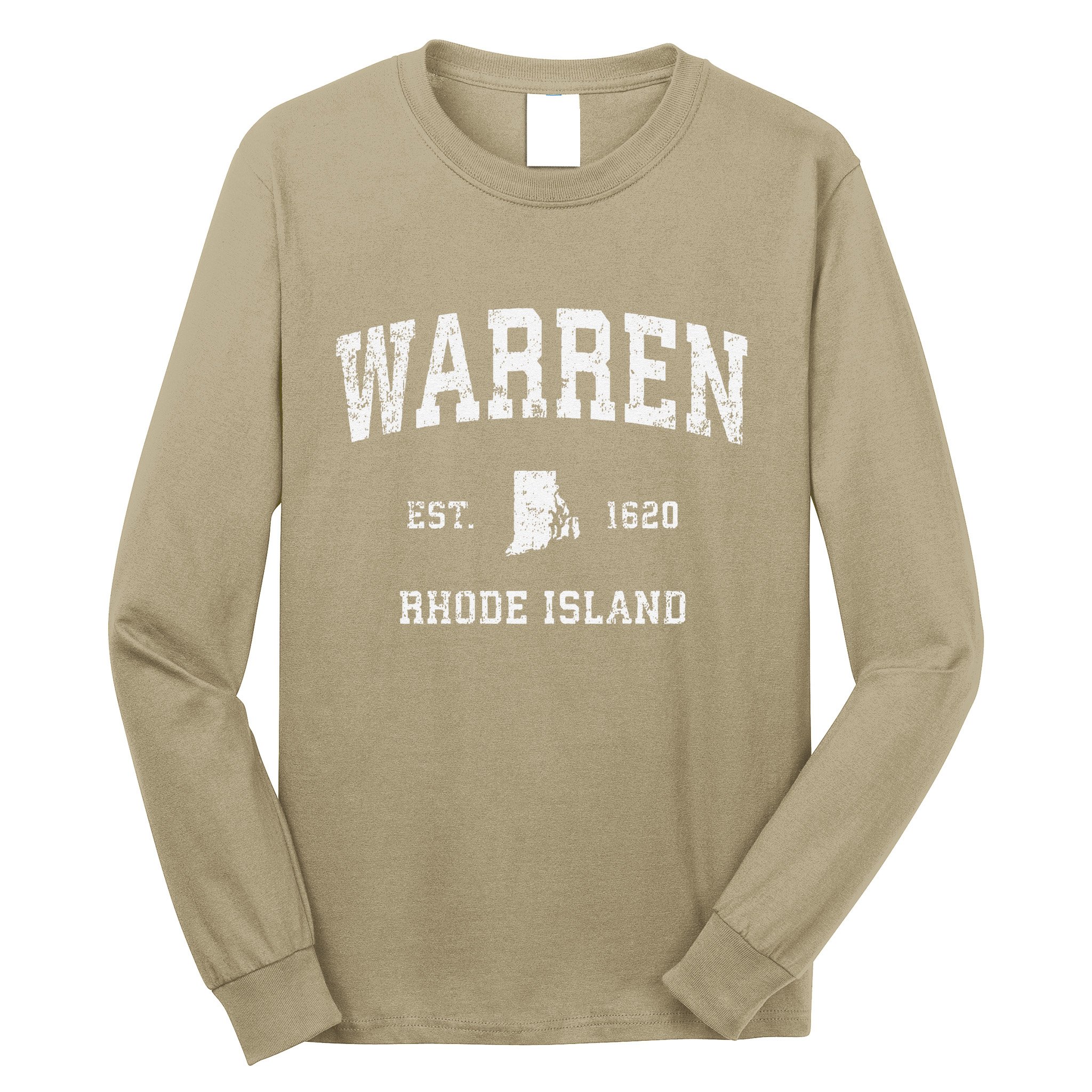 Warren Rhode Island Ri Vintage Athletic Sports Long Sleeve Shirt